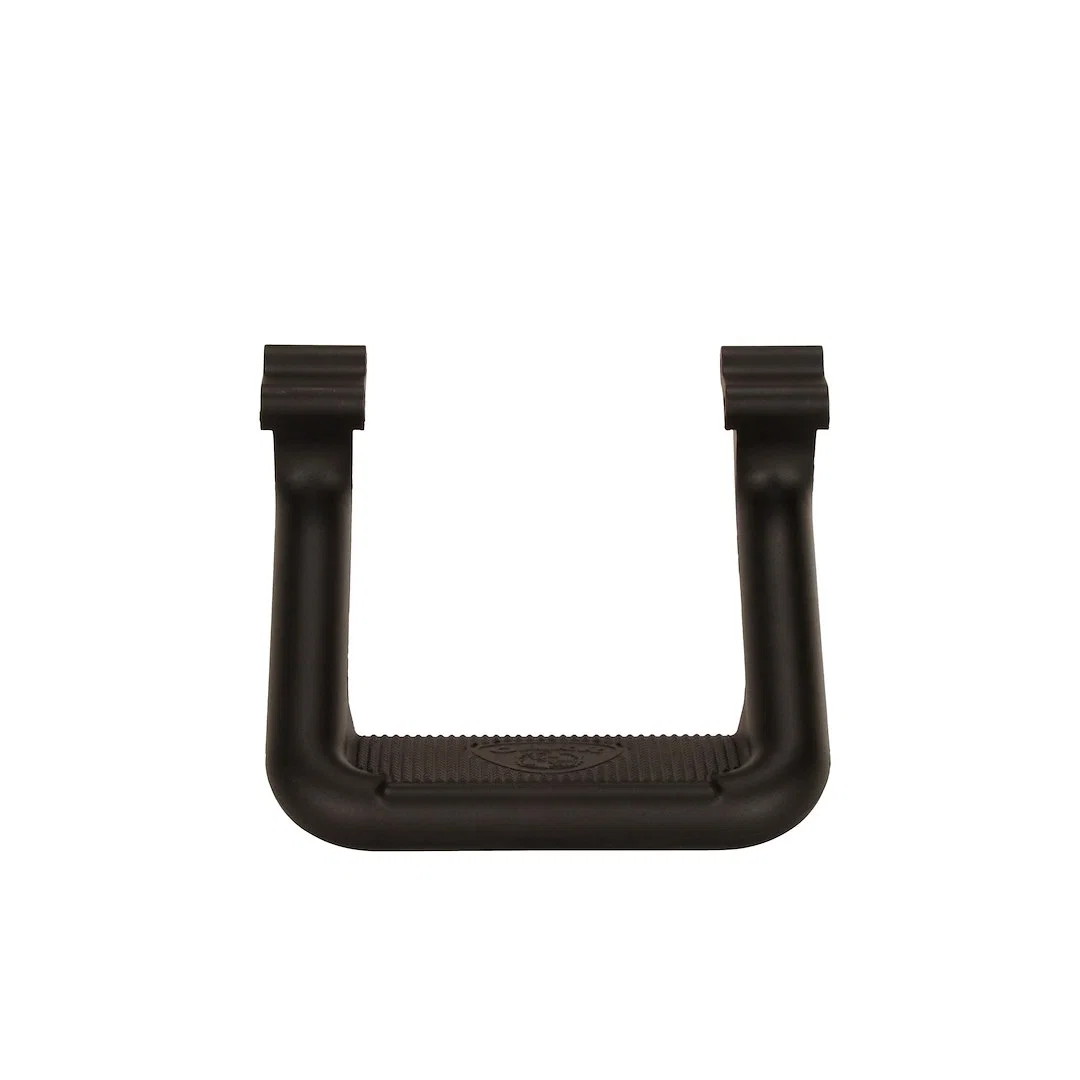 103991-1 – CARR Truck Step, Cab Mount Multi-Fit Single Flat Step Non-Extendable Stationary Powder Coated Black Alumin...